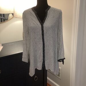 Elegant Black and White Women's Top